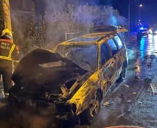 Aracını çalıştırmak istedi, alevler arasında kaldı