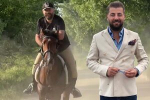 Atıyla birlikte girdiği gölette can verdi Atıyla birlikte girdiği gölette can verdi