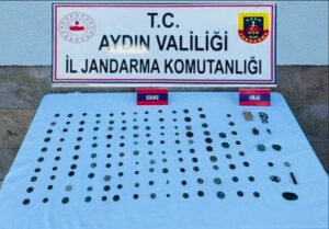 Aydın’da 145 tarihi eserle yakalandı