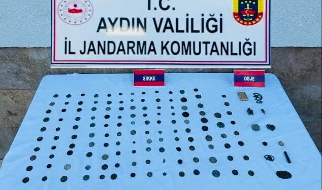 Aydın’da 145 tarihi eserle yakalandı