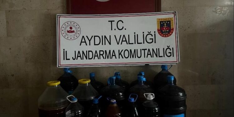 Aydın’da 202 litre kaçak şarap ele geçirildi