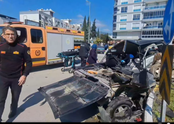 Hurdaya dönen otomobilin sürücüsü öldü