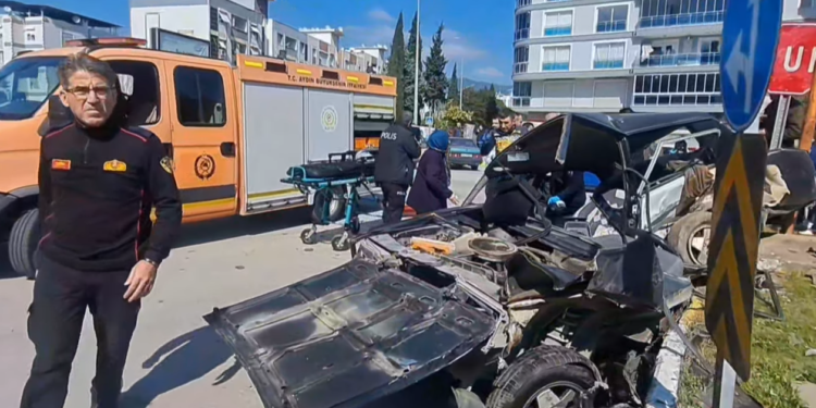 Hurdaya dönen otomobilin sürücüsü öldü