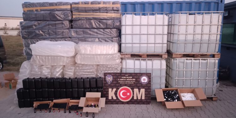 Aydın’da sahte alkol üreten işyerlerine operasyon