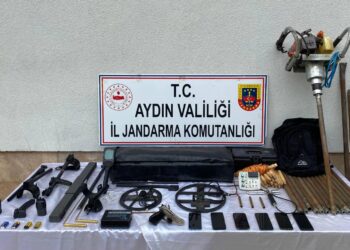 Aydın’da sit alanında kaçak kazıya 6 gözaltı
