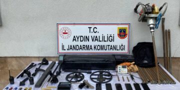 Aydın’da sit alanında kaçak kazıya 6 gözaltı