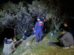 Aydın’ın Germencik İlçesinde tarihi eser aramak için kaçak kazı yapanlara