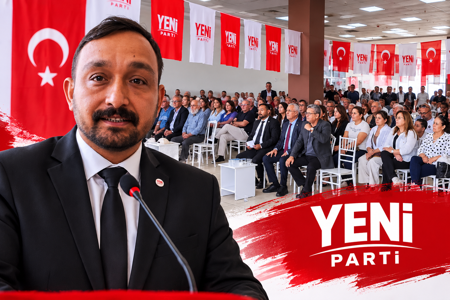 Yeni Parti İncirliova İlçe Örgütü 1. Kongresi yoğun bir katılımla