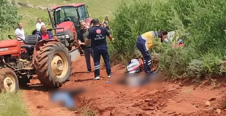 Baba ile oğul traktör kazasında öldü