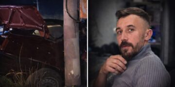 Beton direğe çarpan otomobilin sürücüsü öldü