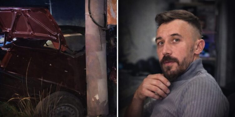 Beton direğe çarpan otomobilin sürücüsü öldü