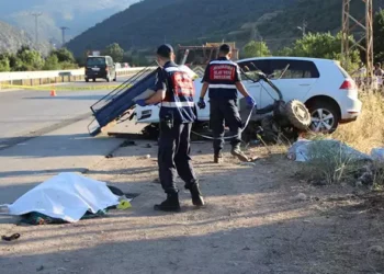 Böbreğini verdiği oğluyla birlikte kazada öldü