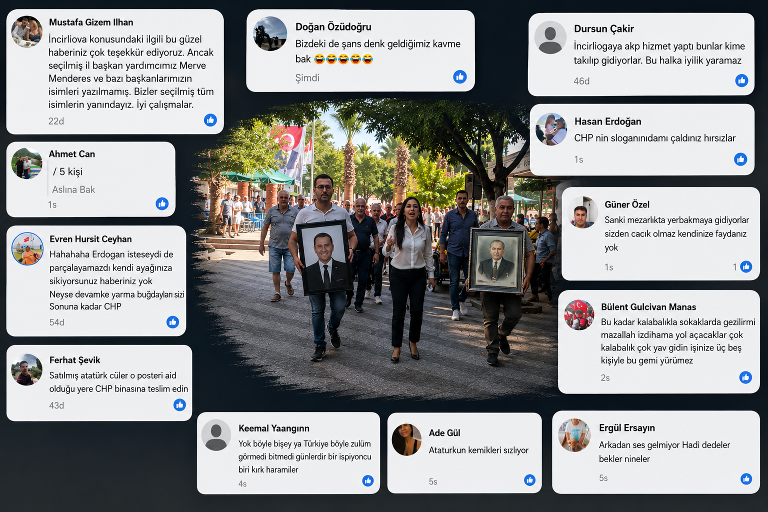 CHP'den Yeni Parti'ye katılmak üzere gerçekleştirilen toplu istifanın ardından sosyal
