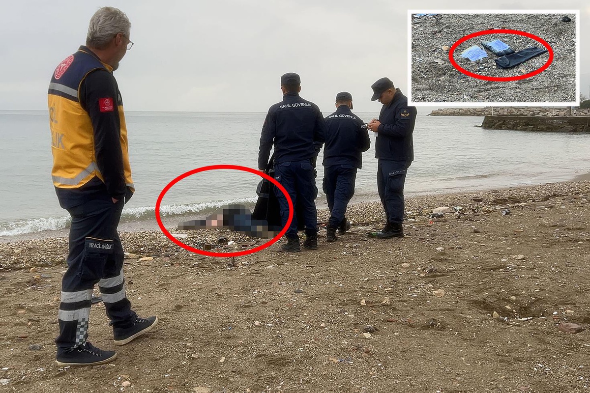 Cansiz bedeni sahile vurdu, uzerinden not cikti Cansiz bedeni sahile vurdu, uzerinden not cikti