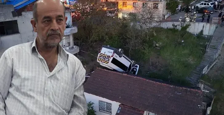 Çatıya uçan okul servisinin şoförü öldü