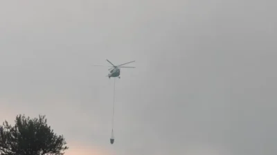Aydın'ın Çine ilçesinde dün çıkan orman yangını devam ederken, günün