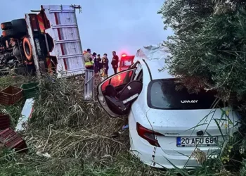 Devrilen kamyonet karşı şeride geçti; 2 ölü, 3 yaralı