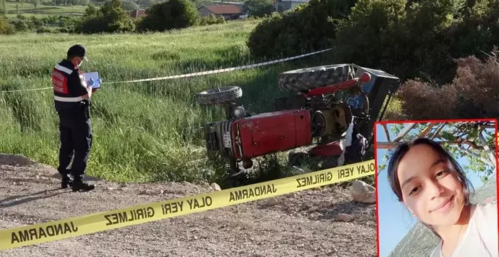 Devrilen traktördeki ortaokul öğrencisi Edanur öldü