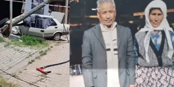 Duvara çarpan otomobildeki yaşlı çift öldü