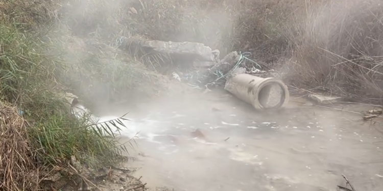 Germencik’te JES akışkanları çaya salıyor tepkisi