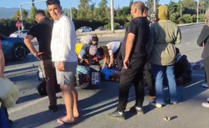 Aydın’ın Efeler ilçesinde bulunan Şehir Hastanesi kavşağında iki motosikletin çarpışması