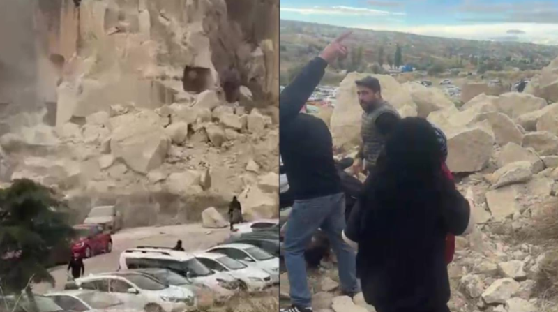 Nevşehir'in Kapadokya bölgesinde bulunan Göreme Açık Hava Müzesi'nin girişinde bir
