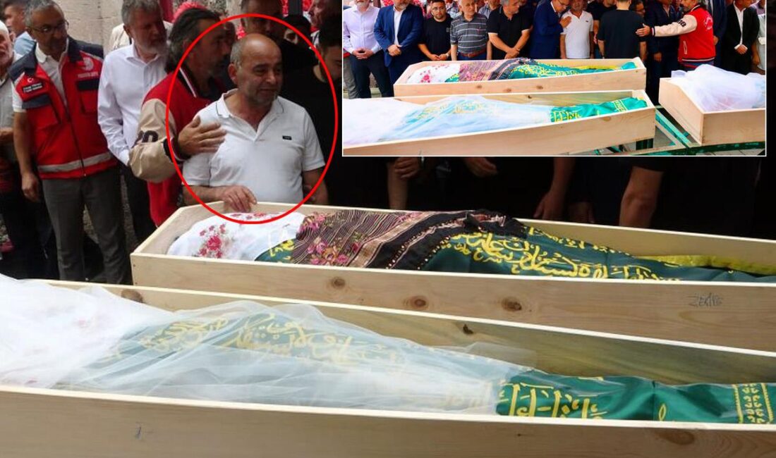 Eşini ve 2 kızını toprağa veren babanın çaresizliği yürek dağladı Giresun'un Görele ilçesinde dereye düşen babalarını kurtarmak isterken sel sularına