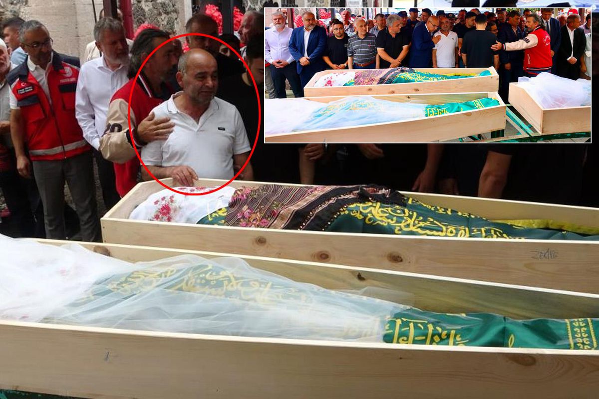 Giresun'un Görele ilçesinde dereye düşen babalarını kurtarmak isterken sel sularına