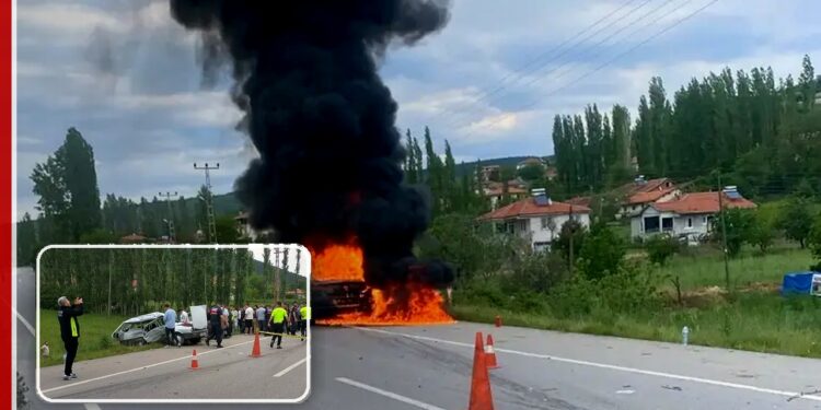 Feci kaza dede ve torunu hayattan kopardı