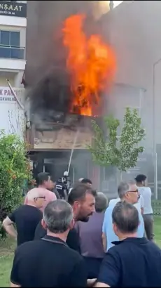 Germencik mobilya magazasi yangini Germencik mobilya magazasi yangini