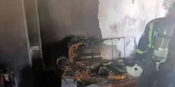 Germencik’te ev yangını 5 kişi dumandan etkilendi