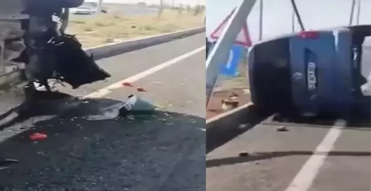 Hafif ticari araç elektrik direğine çarptı 2 ölü, 4 yaralı