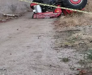 Hastanenin otoparkında traktörün altında kaldı