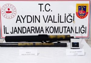 Aydın’ın Bozdoğan ilçesinde jandarma ekiplerinin devriyesi sırasında, alan tarama ve