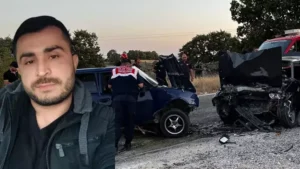 İki otomobil kafa kafaya çarpıştı 1 ölü, 3 yaralı