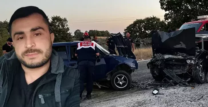 İki otomobil kafa kafaya çarpıştı 1 ölü, 3 yaralı