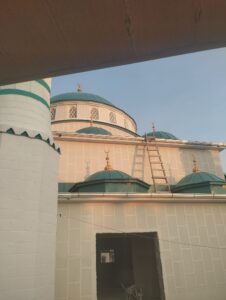 Aydın’ın İncirliova ilçesinde yapımı süren cami inşaatında meydana gelen iş