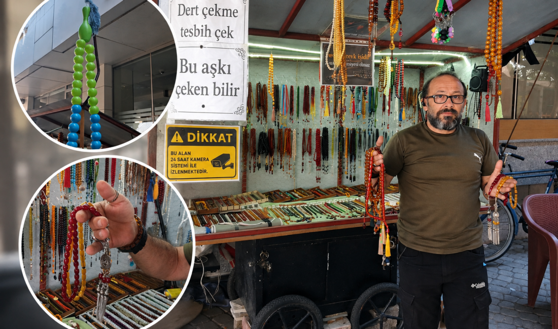 İncirliova’da tespih tutkusu ekmek kapısına dönüştü Aydın’ın İncirliova ilçesinde merakla başladığı tespih işi, Mehmet İnan’ın geçim