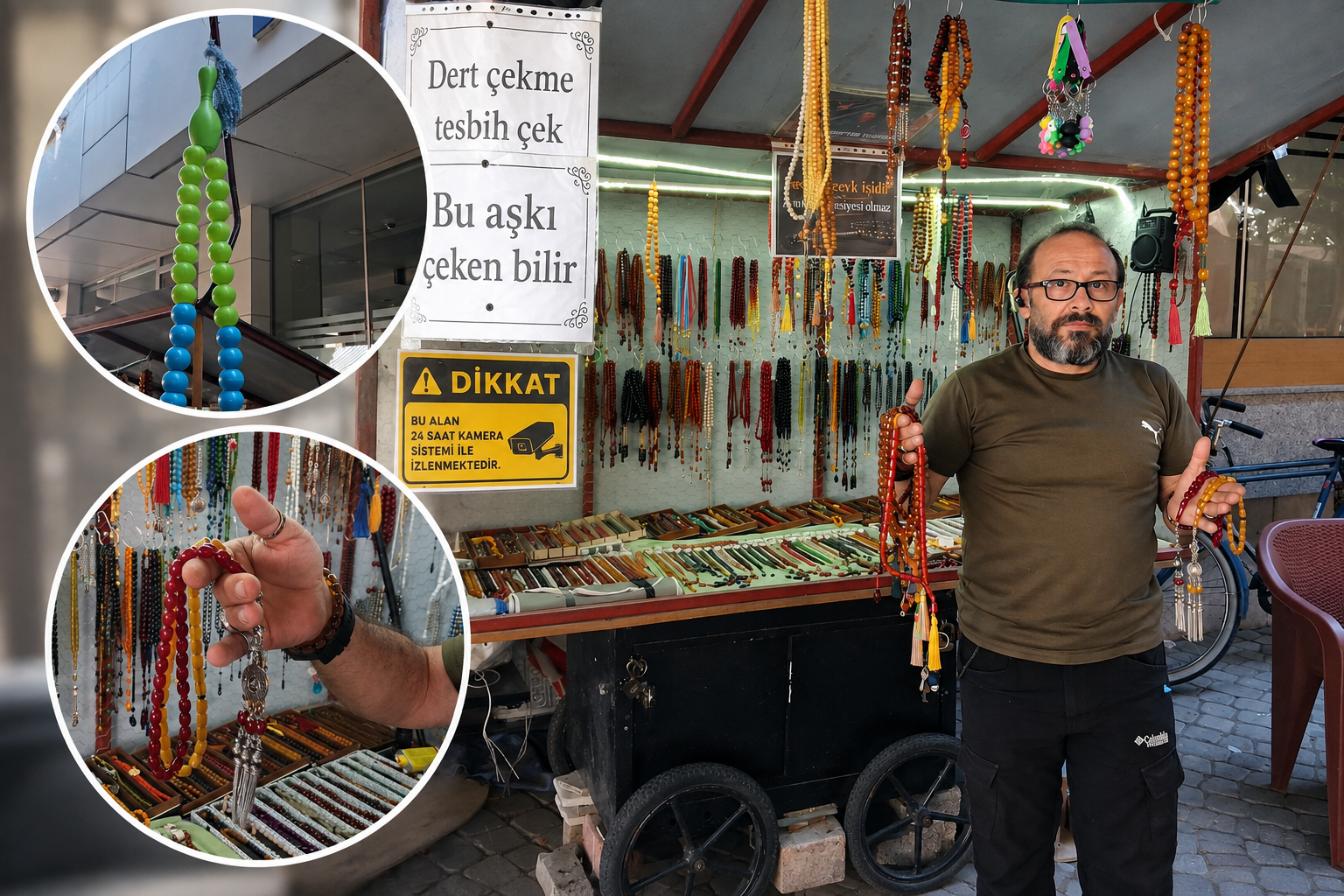 Aydın’ın İncirliova ilçesinde merakla başladığı tespih işi, Mehmet İnan’ın geçim