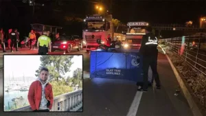 İş makinesine arkadan çarpan motosikletin sürücüsü öldü