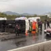 İşçi servis midibüsü devrildi 1 ölü, 19 yaralı