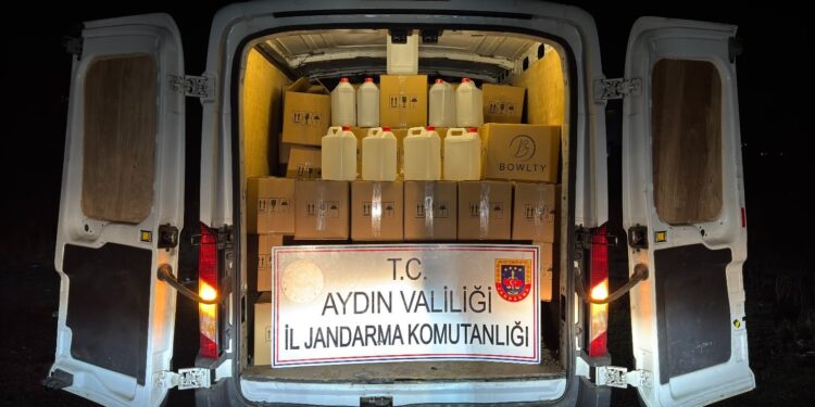 Germencik'te 1600 litre sahte alkol ele geçirildi