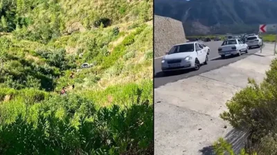 Antalya'nın Manavgat ilçesinde uçuruma yuvarlanan kamyonetteki aynı aileden 5 kişi