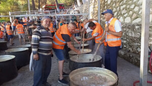 Karacasu’da Keşkek kazanları 742’inci kaynadı