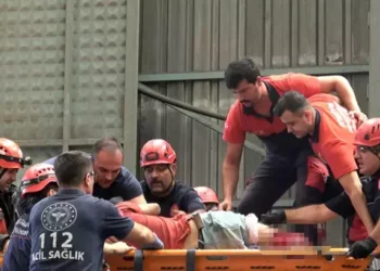 Kırım makinesine düşen işçinin bacakları koptu