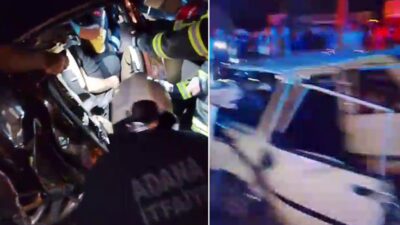 Adana'nın Pozantı ilçesinde kırmızı ışıkta bekleyen otomobile arkadan çarpan 24