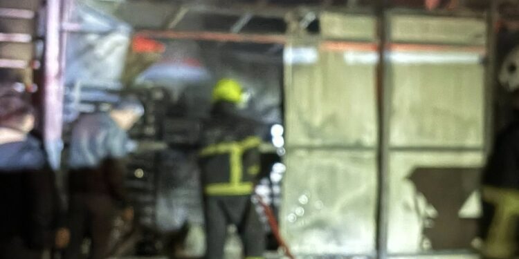 Koçarlı’da Çam Fıstığı işletmesinde korkutan yangın (1)