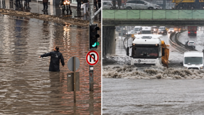 İstanbul’da gün boyu etkisini sürdüren kuvvetli sağanak, tam bir kabus