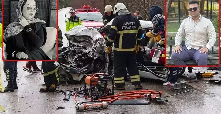 Nişanlı çift kazada can verdi