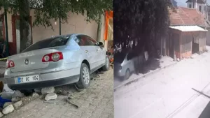 Otomobil, kahvehaneye girdi 1 ölü, 2 yaralı